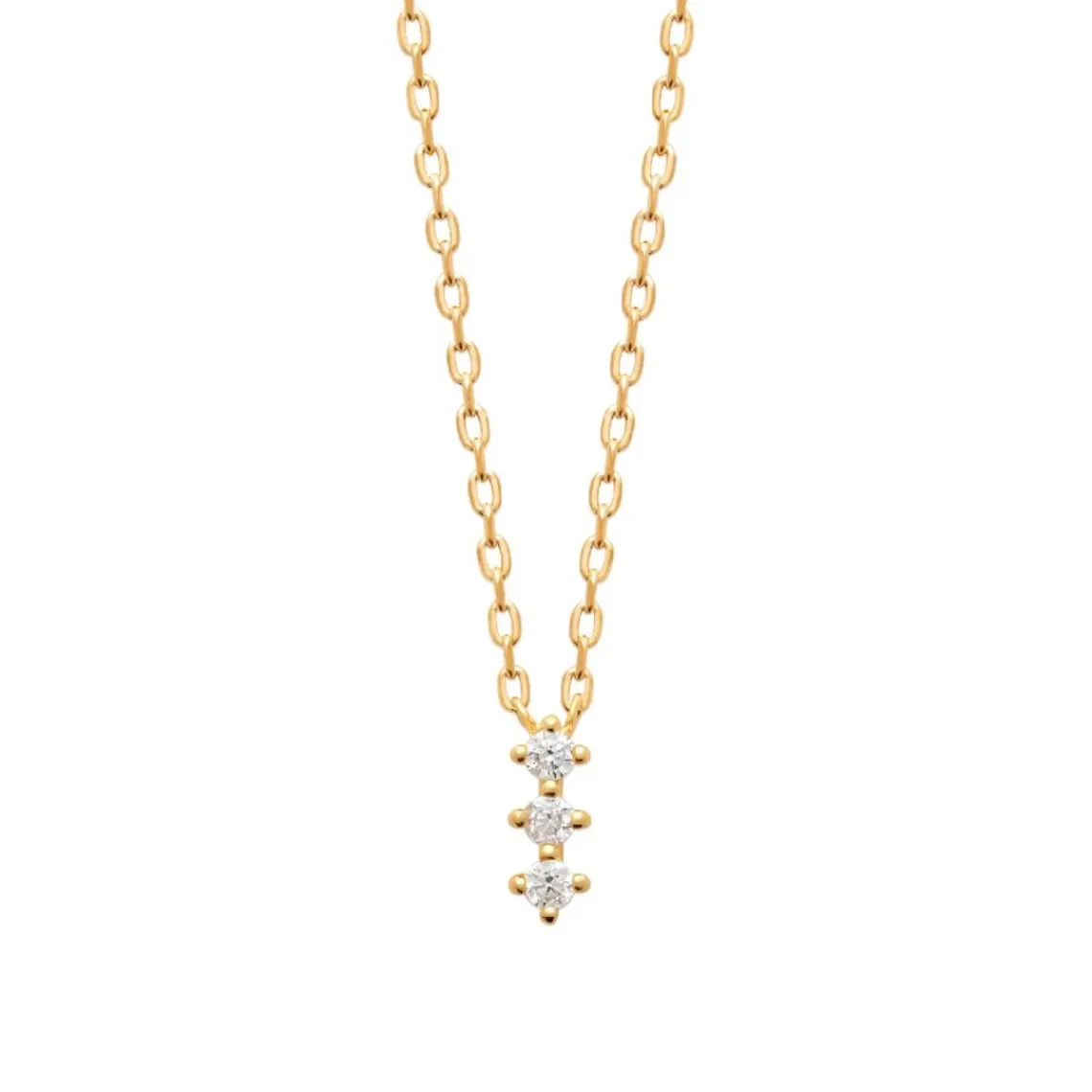 Maison de la Bijouterie Collier femme oxyde de zirconium plaqué or UW3W6545 | Femme Collier Et Pendentif
