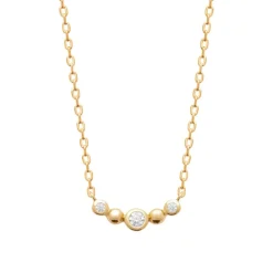 Maison de la Bijouterie Collier femme oxyde de zirconium plaqué or UW3W4045 | Femme Collier Et Pendentif
