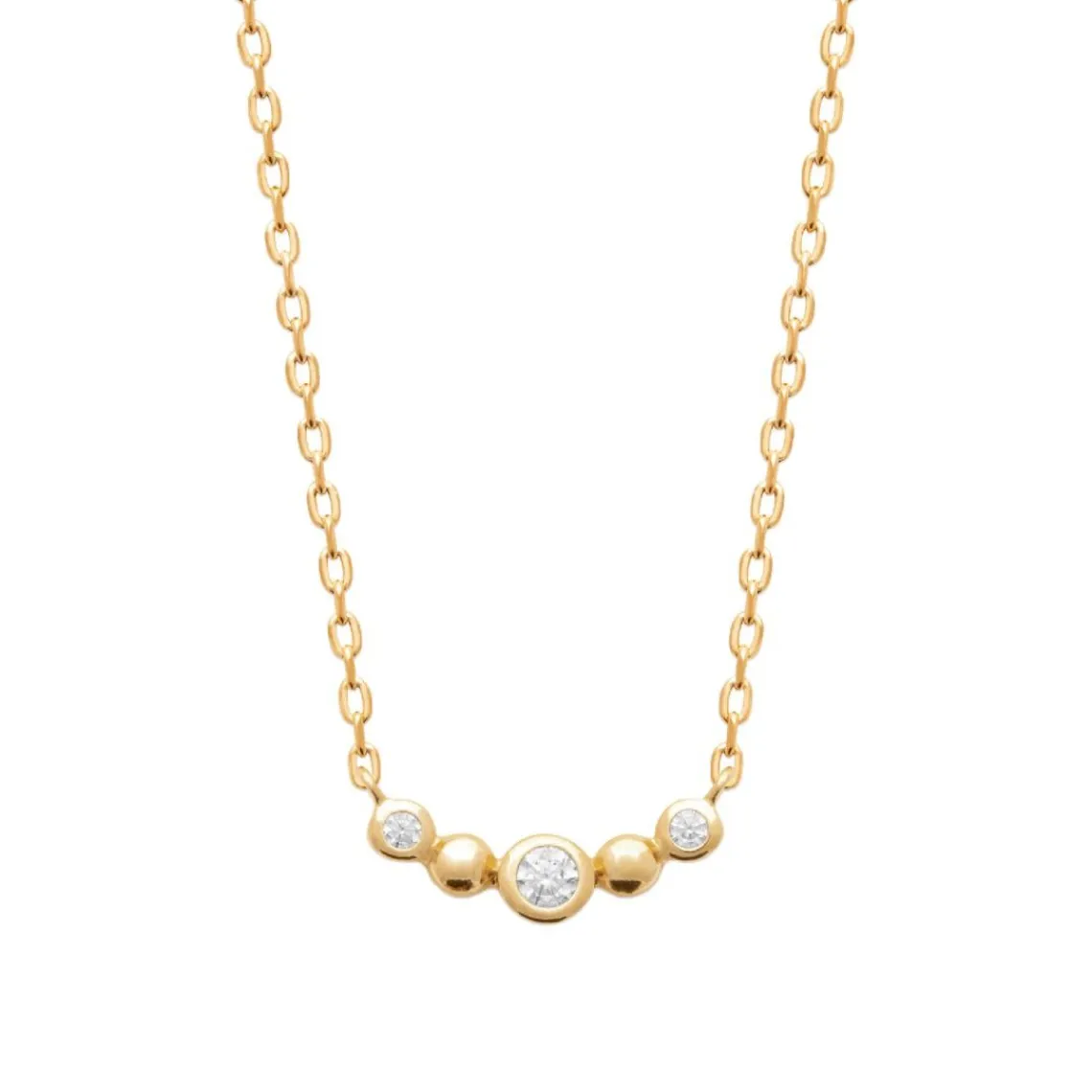Maison de la Bijouterie Collier femme oxyde de zirconium plaqué or UW3W4045 | Femme Collier Et Pendentif