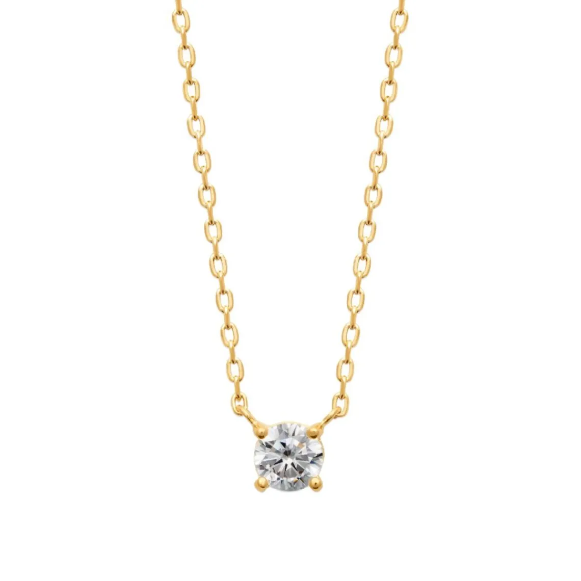 Maison de la Bijouterie Collier femme oxyde de zirconium plaqué or UW300545 | Femme Collier Et Pendentif