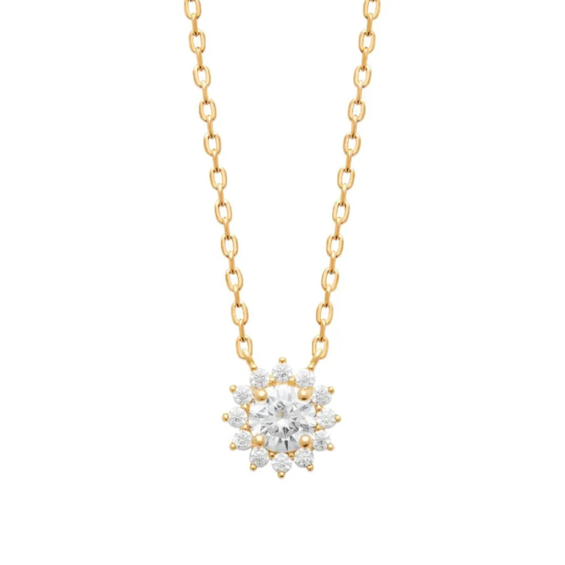 Maison de la Bijouterie Collier femme oxydes de zirconium plaqué or UW3U6U45 | Femme Collier Et Pendentif