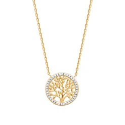 Maison de la Bijouterie Collier femme pendentif arbre de vie plaqué or UWZWY645 | Femme Collier Et Pendentif