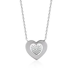 Maison de la Bijouterie Collier femme pendentif cœur argent VW30YU45 | Femme Collier Et Pendentif