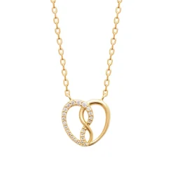 Maison de la Bijouterie Collier femme pendentif cœur fantaisie plaqué or UW3V5V45 | Femme Collier Et Pendentif