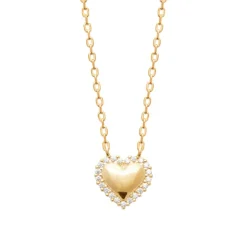 Maison de la Bijouterie Collier femme pendentif cœur plaqué or UW3V3Z45 | Femme Collier Et Pendentif