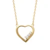Maison de la Bijouterie Collier femme pendentif cœur plaqué or UWZ3Y045 | Femme Collier Et Pendentif
