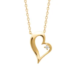 Maison de la Bijouterie Collier femme pendentif cœur plaqué or UWZZ6W45 | Femme Collier Et Pendentif