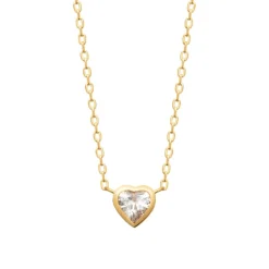 Maison de la Bijouterie Collier femme pendentif cœur plaqué or UWZZV045 | Femme Collier Et Pendentif