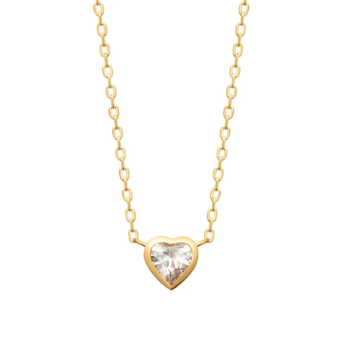 Maison de la Bijouterie Collier femme pendentif cœur plaqué or UWZZV045 | Femme Collier Et Pendentif