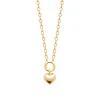 Maison de la Bijouterie Collier femme pendentif cœur plaqué or UYY0V645 | Femme Collier Et Pendentif