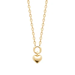 Maison de la Bijouterie Collier femme pendentif cœur plaqué or UYY0V645 | Femme Collier Et Pendentif