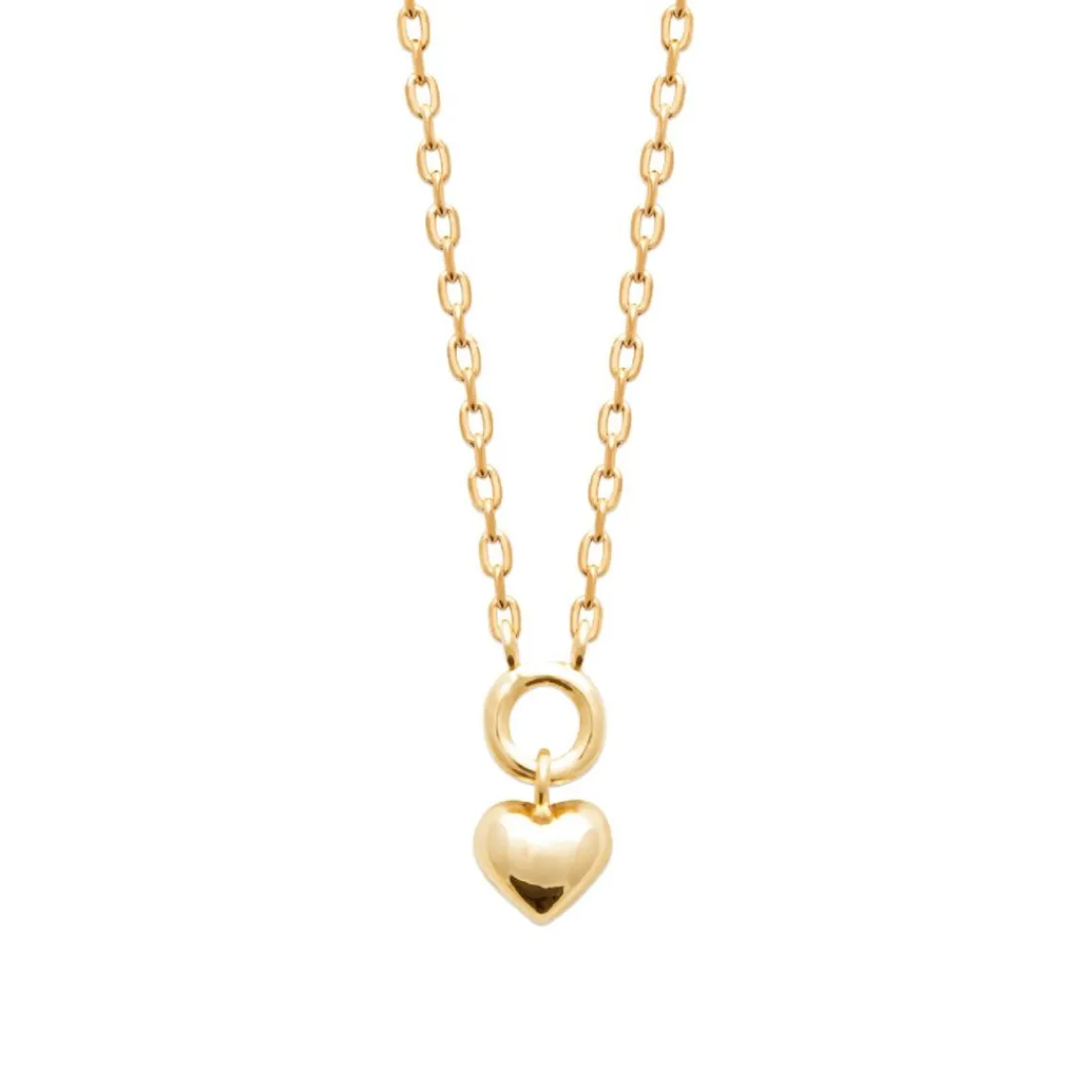 Maison de la Bijouterie Collier femme pendentif cœur plaqué or UYY0V645 | Femme Collier Et Pendentif