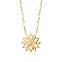 Maison de la Bijouterie Collier femme pendentif feuille plaqué or UYY03445 | Femme Collier Et Pendentif