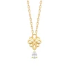Maison de la Bijouterie Collier femme pendentif fleur plaqué or UW405045 | Femme Collier Et Pendentif
