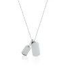 Maison de la Bijouterie Collier femme pendentif à graver acier argent 3Z04UY50 | Femme Collier Et Pendentif