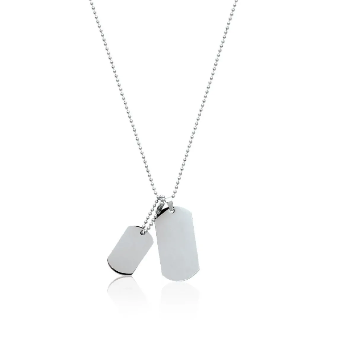 Maison de la Bijouterie Collier femme pendentif à graver acier argent 3Z04UY50 | Femme Collier Et Pendentif