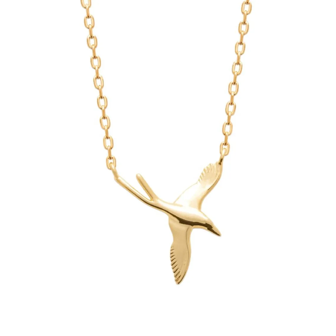Maison de la Bijouterie Collier femme pendentif oiseau plaqué or UYY0Z645 | Femme Collier Et Pendentif
