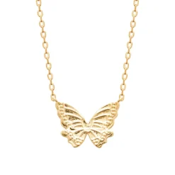 Maison de la Bijouterie Collier femme pendentif papillon plaqué or UYYZYY45 | Femme Collier Et Pendentif