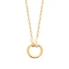 Maison de la Bijouterie Collier femme pendentif rond oxydes plaqué or UW3UZV45 | Femme Collier Et Pendentif