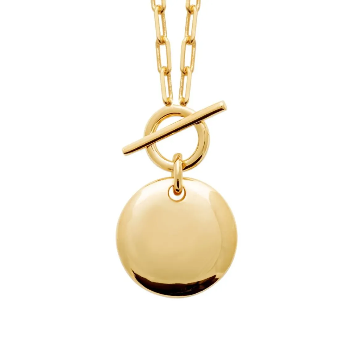 Maison de la Bijouterie Collier femme pendentif rond plaqué or UYY04W45 | Femme Collier Et Pendentif