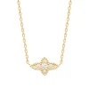 Maison de la Bijouterie Collier femme pendentif serti clos plaqué or UW405Y45 | Femme Collier Et Pendentif