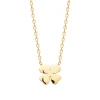 Maison de la Bijouterie Collier femme pendentif trèfle 4 feuilles plaqué or UYY00445 | Femme Collier Et Pendentif