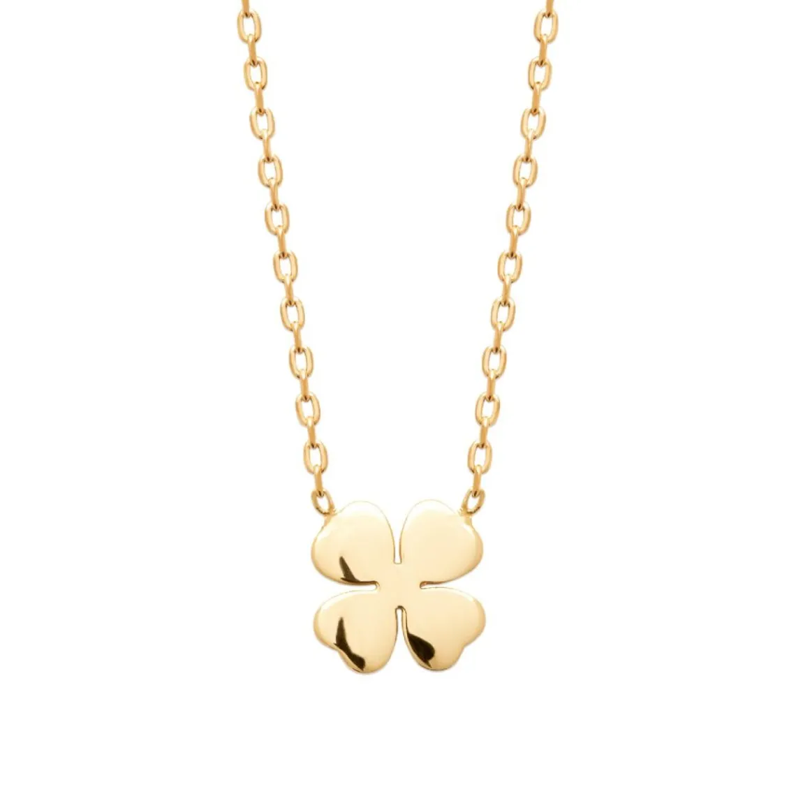 Maison de la Bijouterie Collier femme pendentif trèfle 4 feuilles plaqué or UYY00445 | Femme Collier Et Pendentif