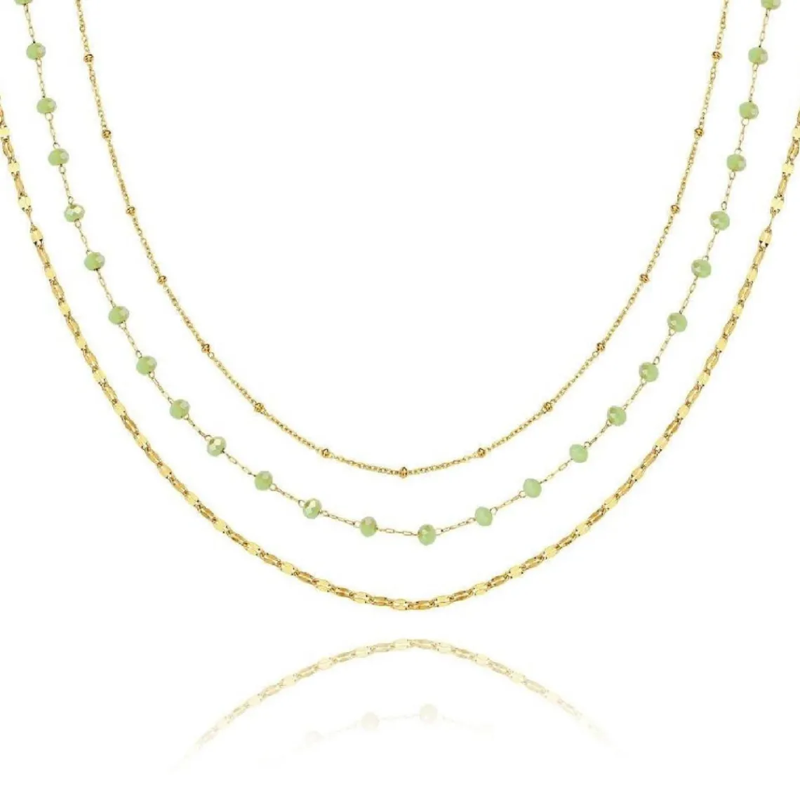 Pixies Bijoux Collier Femme - PNM0008-1GRE Acier Vert | Femme Collier Et Pendentif