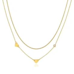 Pixies Bijoux Collier Femme Triple Coeur - PNM0058-1WHT Acier | Femme Collier Et Pendentif