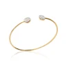 Maison de la Bijouterie Collier femme plaqué or blanc serti griffe rond serti - UWZVY556 | Femme Bracelet