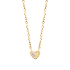 Maison de la Bijouterie Collier femme plaqué or cœur oxyde UW3U5W45 | Femme Collier Et Pendentif