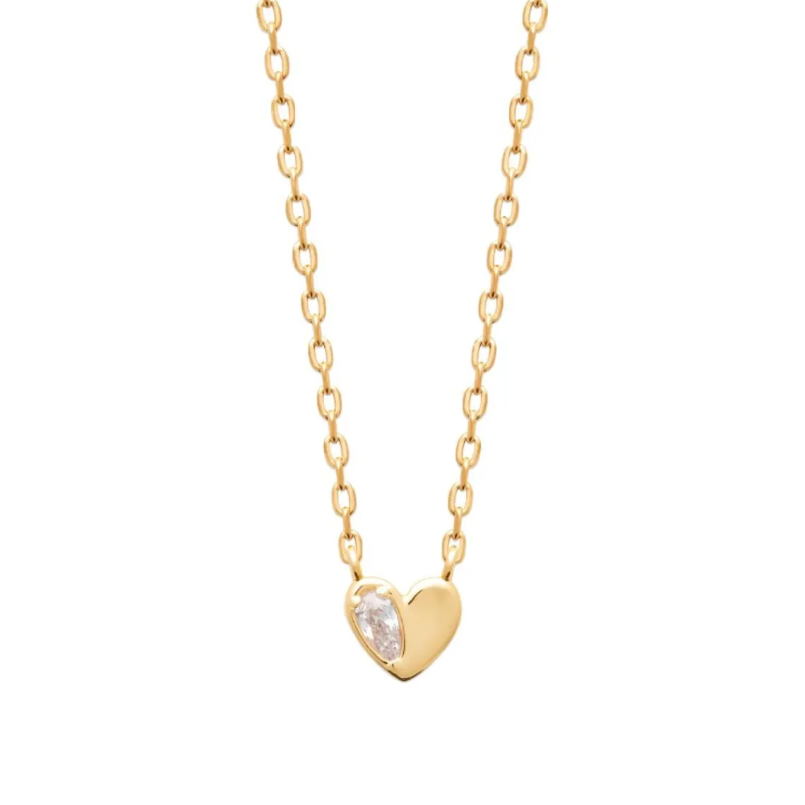 Maison de la Bijouterie Collier femme plaqué or cœur oxyde UW3U5W45 | Femme Collier Et Pendentif