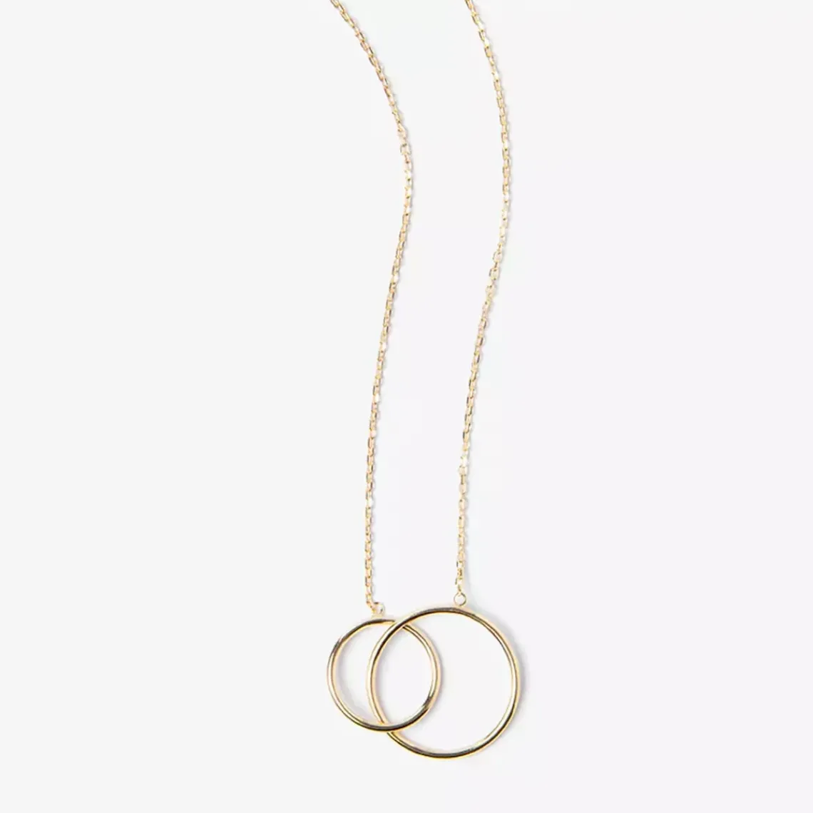 Maison de la Bijouterie Collier femme plaqué or double cercle - UYZZ5U45 | Femme Collier Et Pendentif