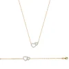 Maison de la Bijouterie Collier Femme plaqué or double coeurs UWZ6V645 | Femme Collier Et Pendentif