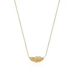 Maison de la Bijouterie Collier femme plaqué or feuillage - UYZ35345 | Femme Collier Et Pendentif