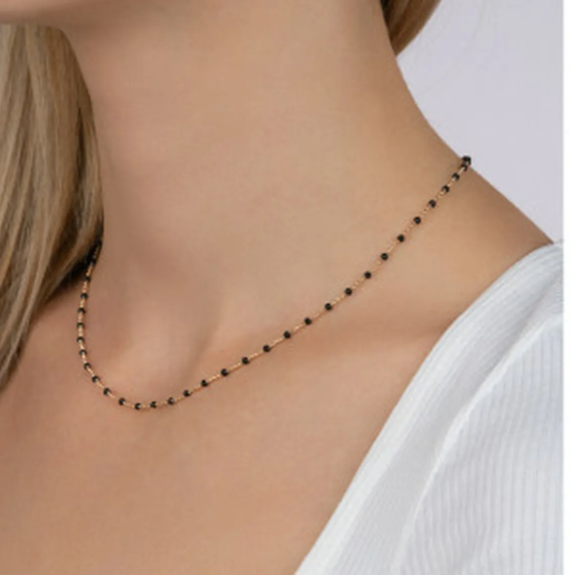 Maison de la Bijouterie Collier femme plaqué or laque - YU0U3U45 | Femme Collier Et Pendentif