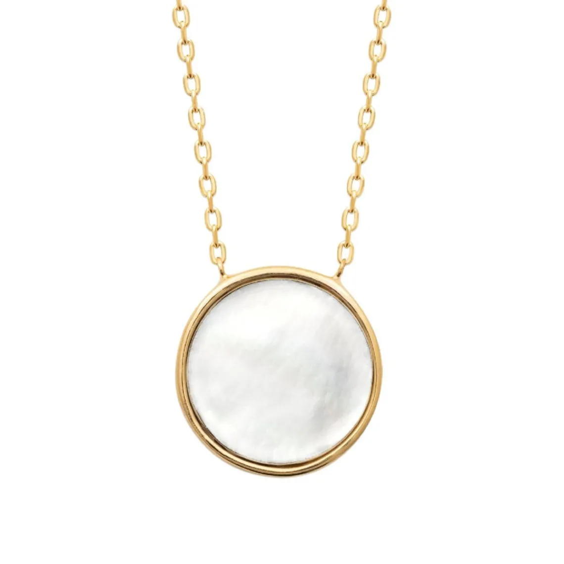 Maison de la Bijouterie Collier femme plaqué or nacre serti clos - UW335445 | Femme Collier Et Pendentif