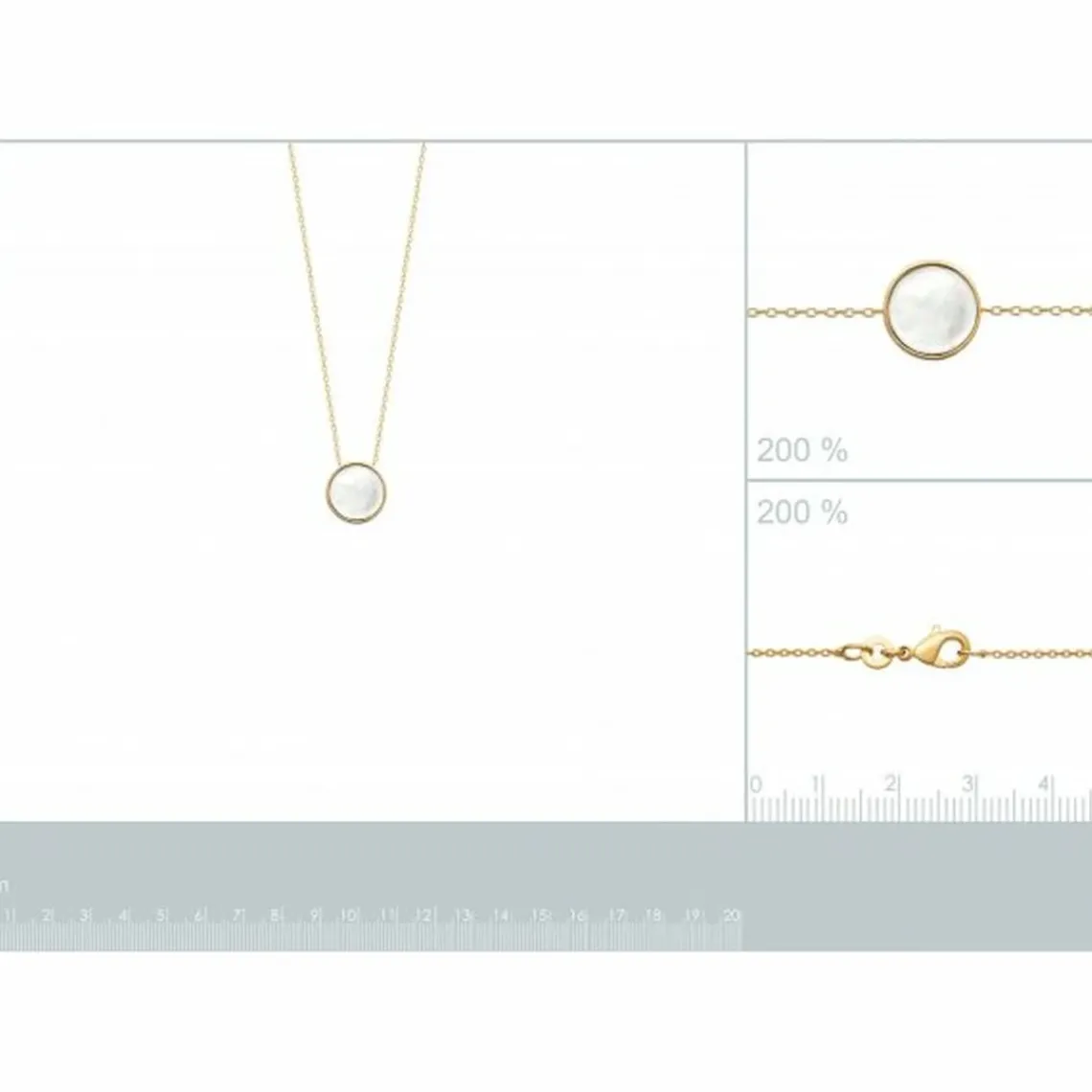 Maison de la Bijouterie Collier femme plaqué or nacre serti clos - UW335445 | Femme Collier Et Pendentif
