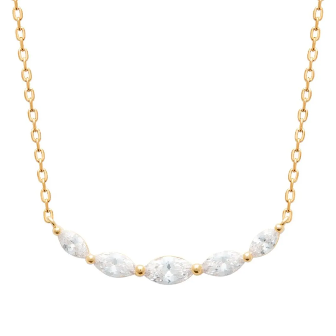 Maison de la Bijouterie Collier femme plaqué or oxyde de zirconium UW3U4V45 | Femme Collier Et Pendentif