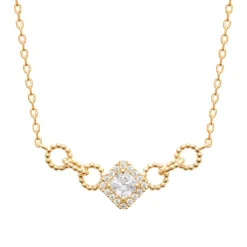 Maison de la Bijouterie Collier femme plaqué or oxyde de zirconium UW3U4445 | Femme Collier Et Pendentif