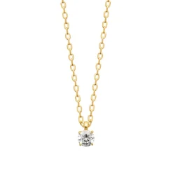 Maison de la Bijouterie Collier Femme plaqué or oxyde de zirconium 4mm UW30W445 | Femme Collier Et Pendentif