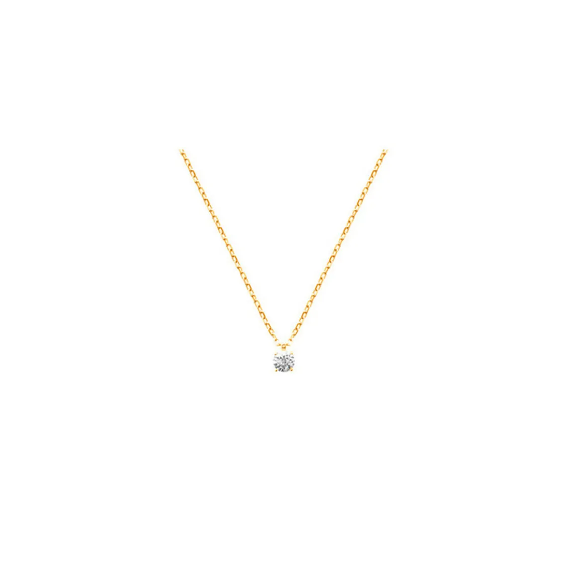 Maison de la Bijouterie Collier Femme plaqué or oxyde de zirconium 4mm UW30W445 | Femme Collier Et Pendentif