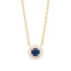 Maison de la Bijouterie Collier femme plaqué or oxyde et pierre bleue UW3UVZ45 | Femme Collier Et Pendentif
