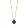 Maison de la Bijouterie Collier femme plaqué or pendentif oxyde bleue UW3UW545 | Femme Collier Et Pendentif