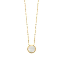 Maison de la Bijouterie Collier femme plaqué or pendentif nacré UW3Y0Z45 | Femme Collier Et Pendentif
