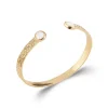Maison de la Bijouterie Collier femme plaqué or pierre de lune serti griffe - UW3Z405V | Femme Bracelet