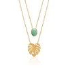 Maison de la Bijouterie Collier femme plaqué or serti clos - UW30Y645 | Femme Collier Et Pendentif