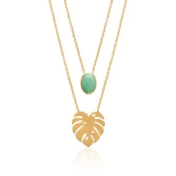 Maison de la Bijouterie Collier femme plaqué or serti clos - UW30Y645 | Femme Collier Et Pendentif