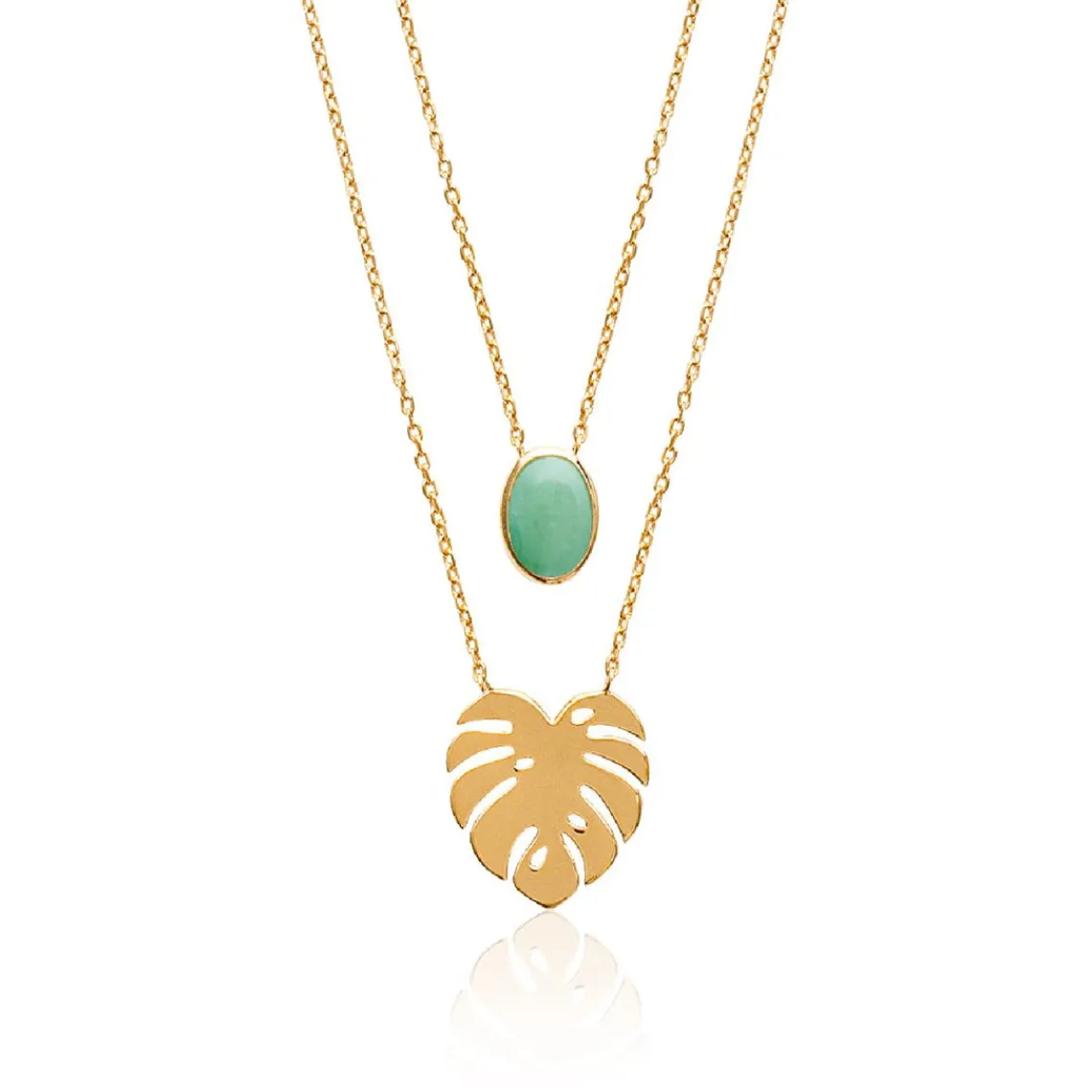 Maison de la Bijouterie Collier femme plaqué or serti clos - UW30Y645 | Femme Collier Et Pendentif