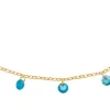 Maison de la Bijouterie Collier femme plaqué or teinté serti griffe - UW343Y45 | Femme Collier Et Pendentif